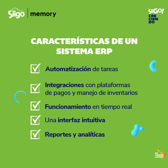 Características Sistema ERP